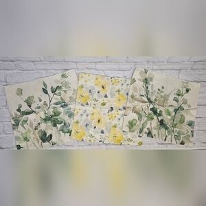 Floral Accent Pillow Covers - Set of 3